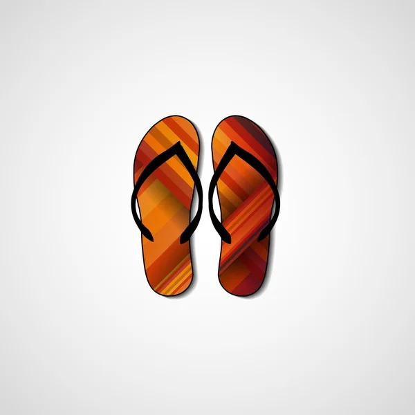 Abstract illustration on flip flops — Stock Vector