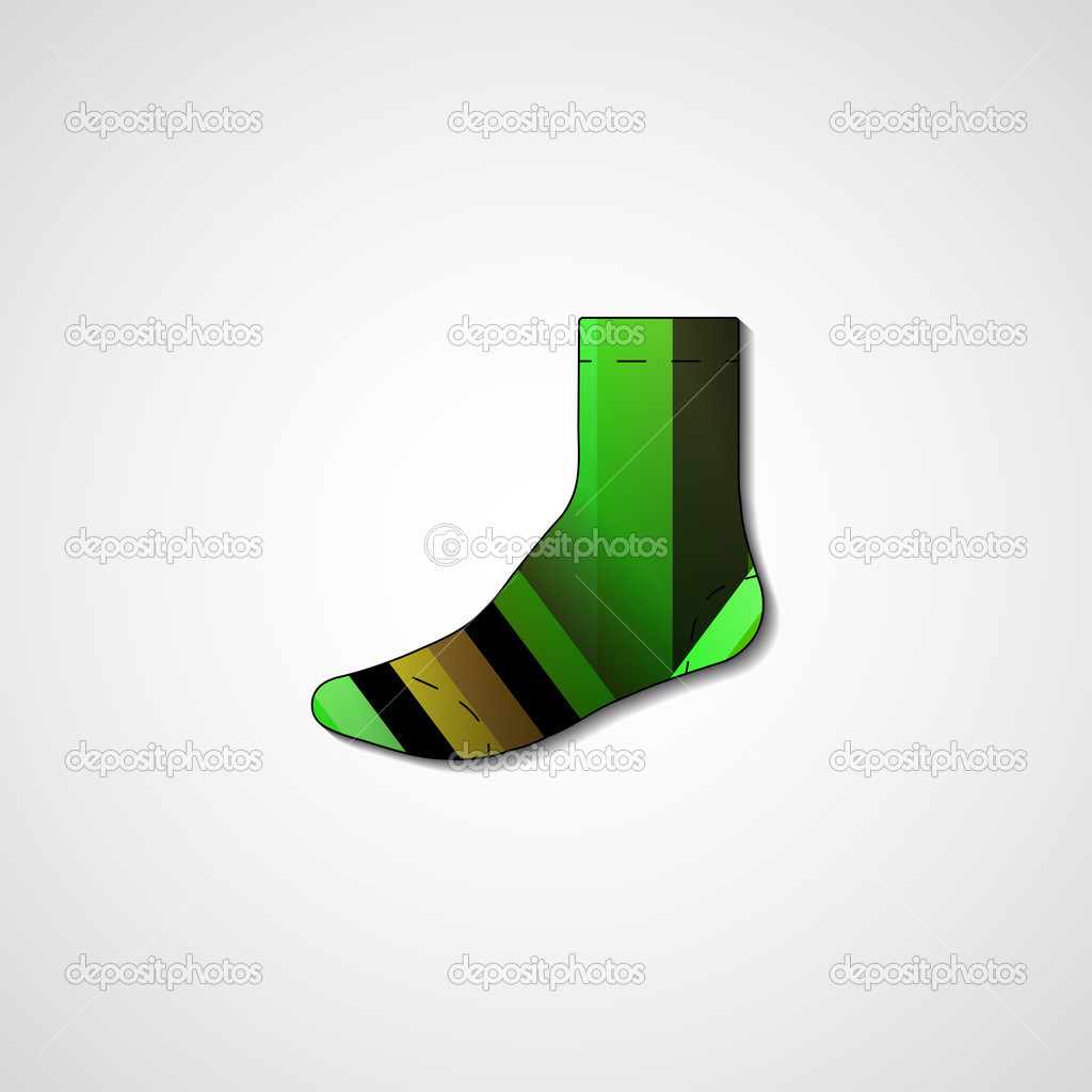 Abstract illustration on sock