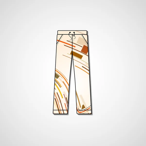 Abstract illustration on pants — Stock Vector