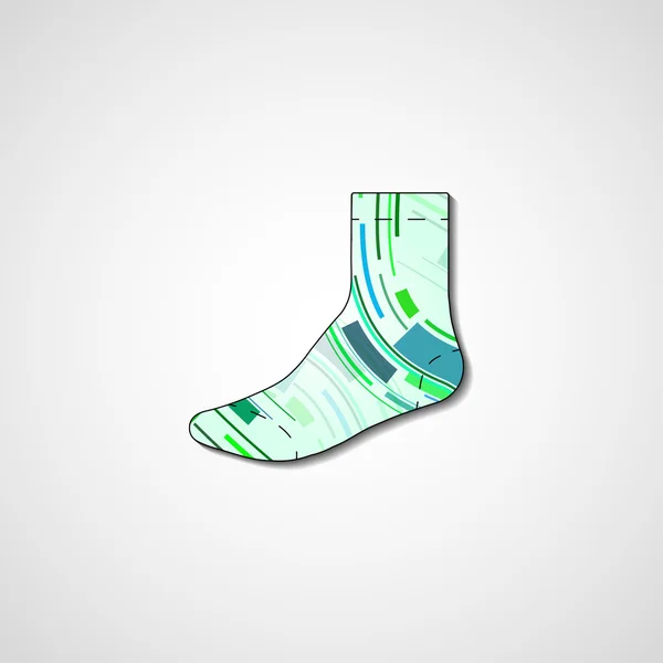 Abstract illustration on sock — Stock Vector