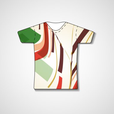 t-shirt üzerinde soyut resim