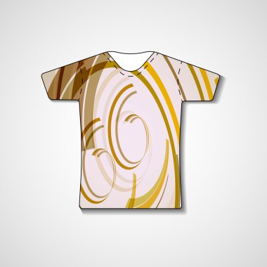 t-shirt üzerinde soyut resim