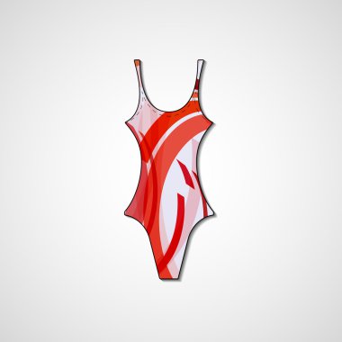 Female swimsuit isolated on white background vector