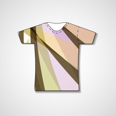 t-shirt üzerinde soyut resim
