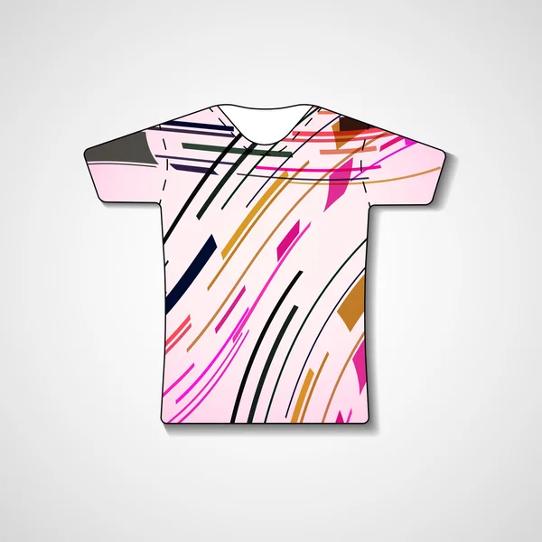 Ilustración abstracta en camiseta — Vector de stock