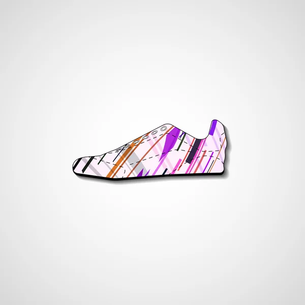 Abstracte illustratie op sneakers — Stockvector