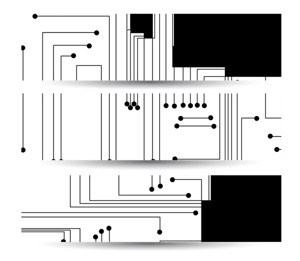 Banner de placa de circuito para su diseño — Archivo Imágenes Vectoriales