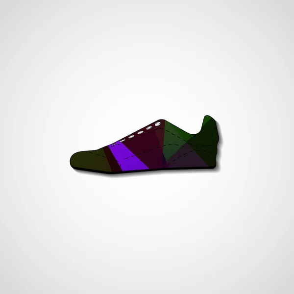 Ilustración abstracta en zapatillas de deporte — Vector de stock