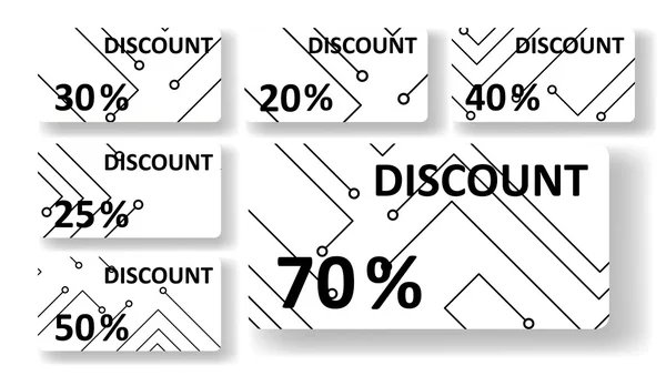 Circuit board discount cards — Stock Vector