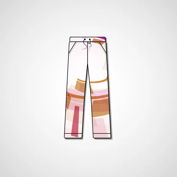 Ilustración abstracta en pantalones — Vector de stock