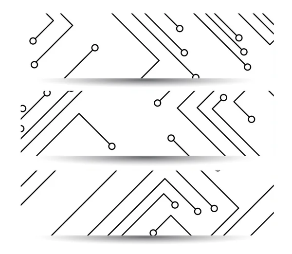 Banner de placa de circuito para su diseño — Archivo Imágenes Vectoriales
