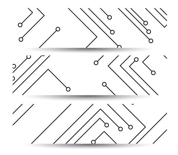 您的设计的电路板横幅 — 图库矢量图片