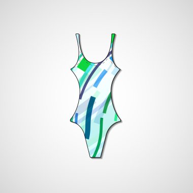 Beyaz arka plan üzerinde izole kadın mayo