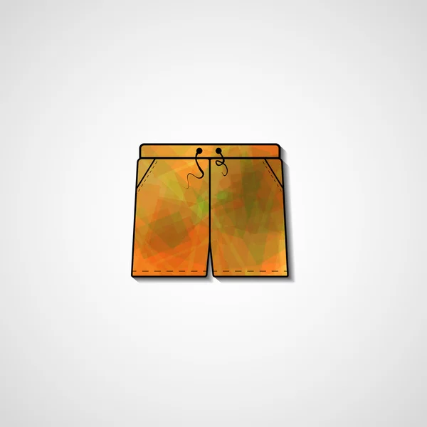 Abstracte illustratie op korte broek — Stockvector