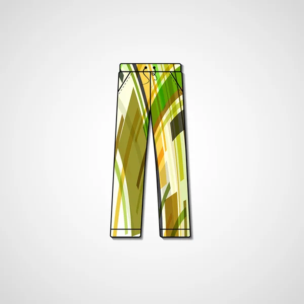 Abstracte illustratie op broek — Stockvector