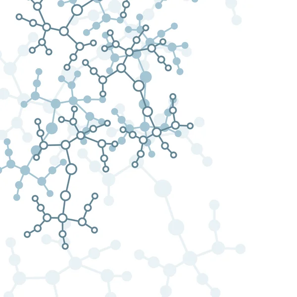 Fondo molecular, ilustración colorida — Archivo Imágenes Vectoriales