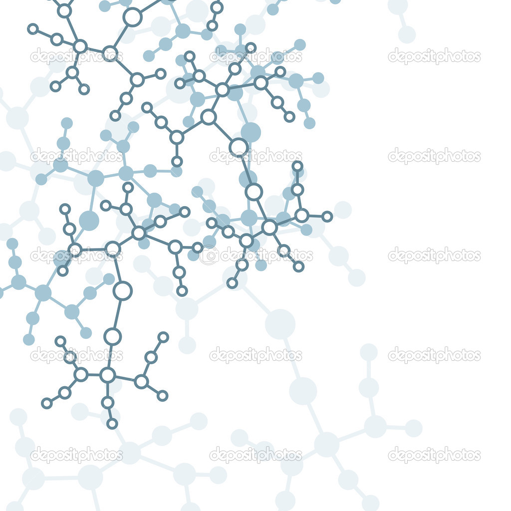 Molecule background, colorful illustration
