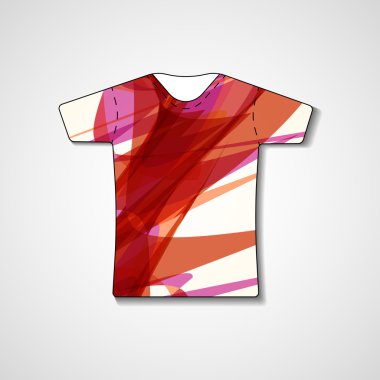 t-shirt üzerinde soyut resim
