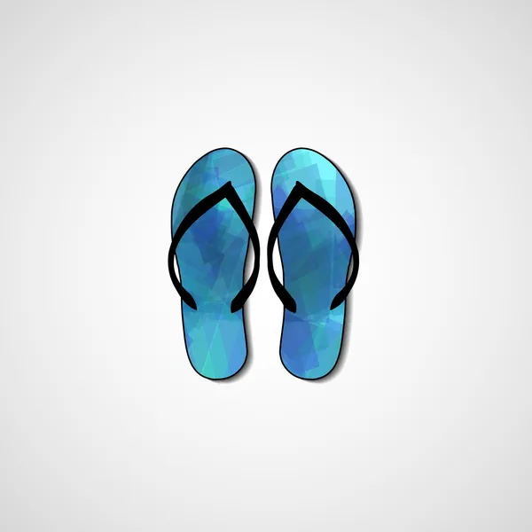 Abstract illustration on flip flops — Stock Vector