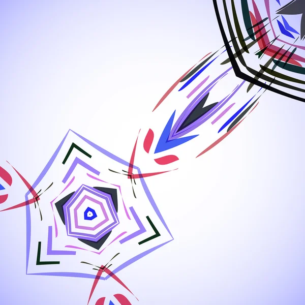 Abstracte illustratie, gekleurde Kronkel — Stockvector