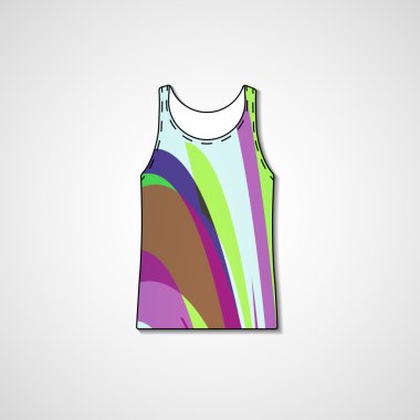 singlet üzerinde soyut resim