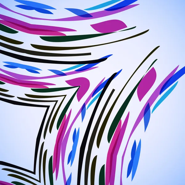 Abstrakt illustration, färgglada swirly bakgrund — Stock vektor