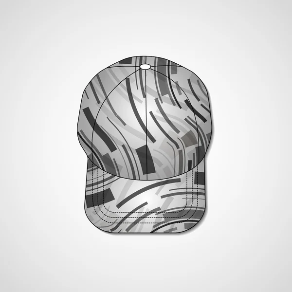 Abstract illustration on peaked cap — Stock Vector