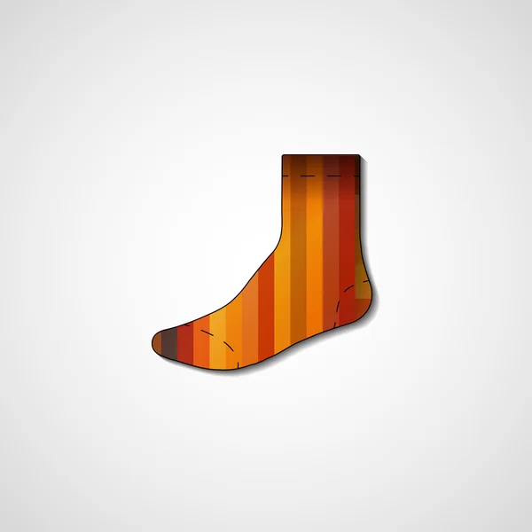 Illustration abstraite sur chaussette — Image vectorielle