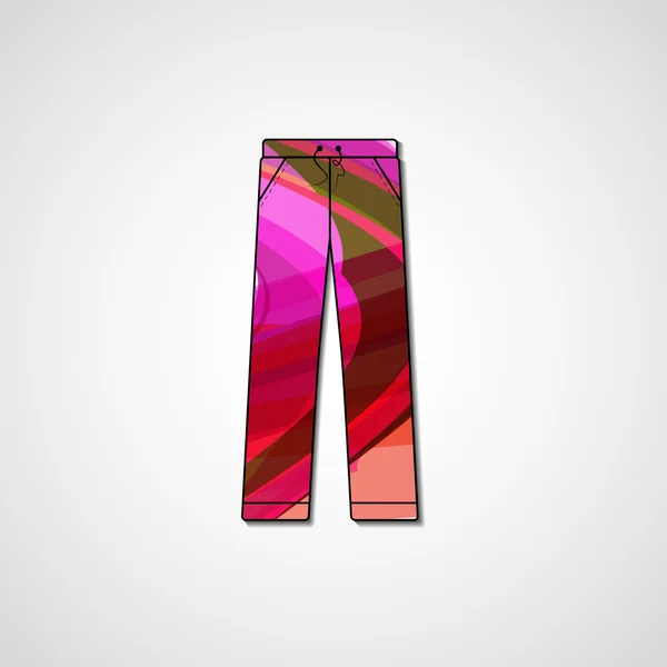 Illustration abstraite sur pantalon — Image vectorielle