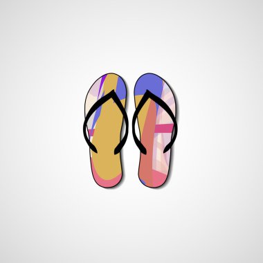 soyut resim üzerinde flip flop