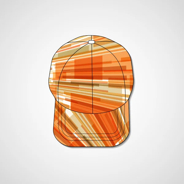Abstract illustration on peaked cap — Stock Vector