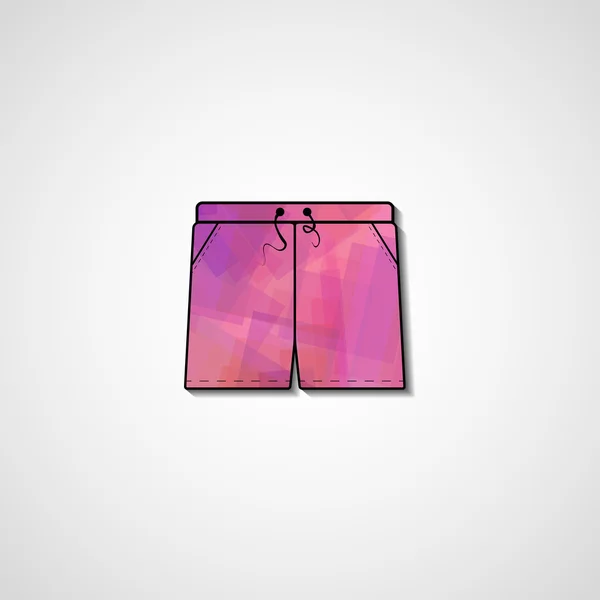 Abstract illustration on shorts — Stock Vector