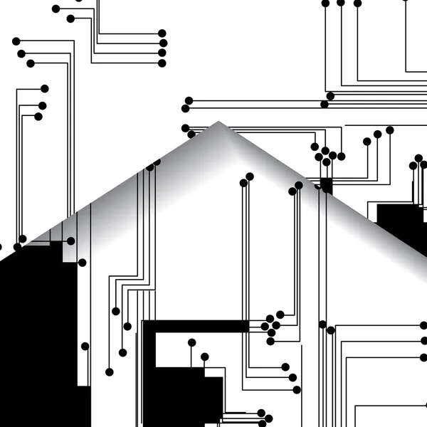 Illustrazione circuito stampato — Vettoriale Stock