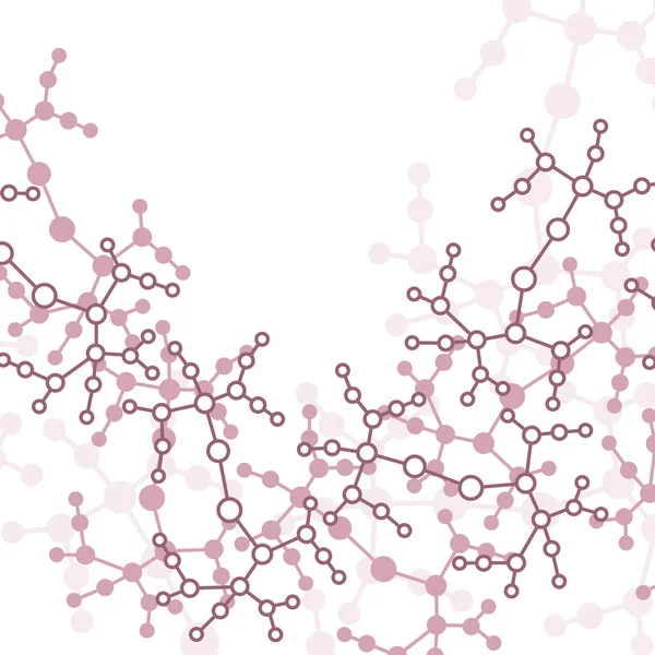 Fondo molecular, ilustración colorida — Archivo Imágenes Vectoriales