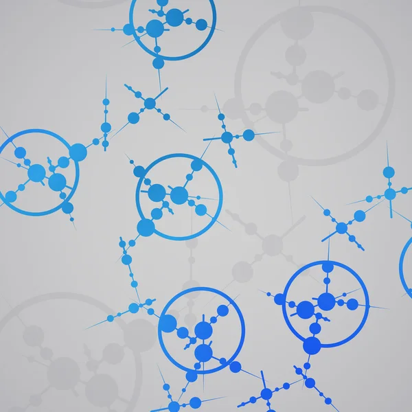 Fond de molécule, illustration colorée — Image vectorielle