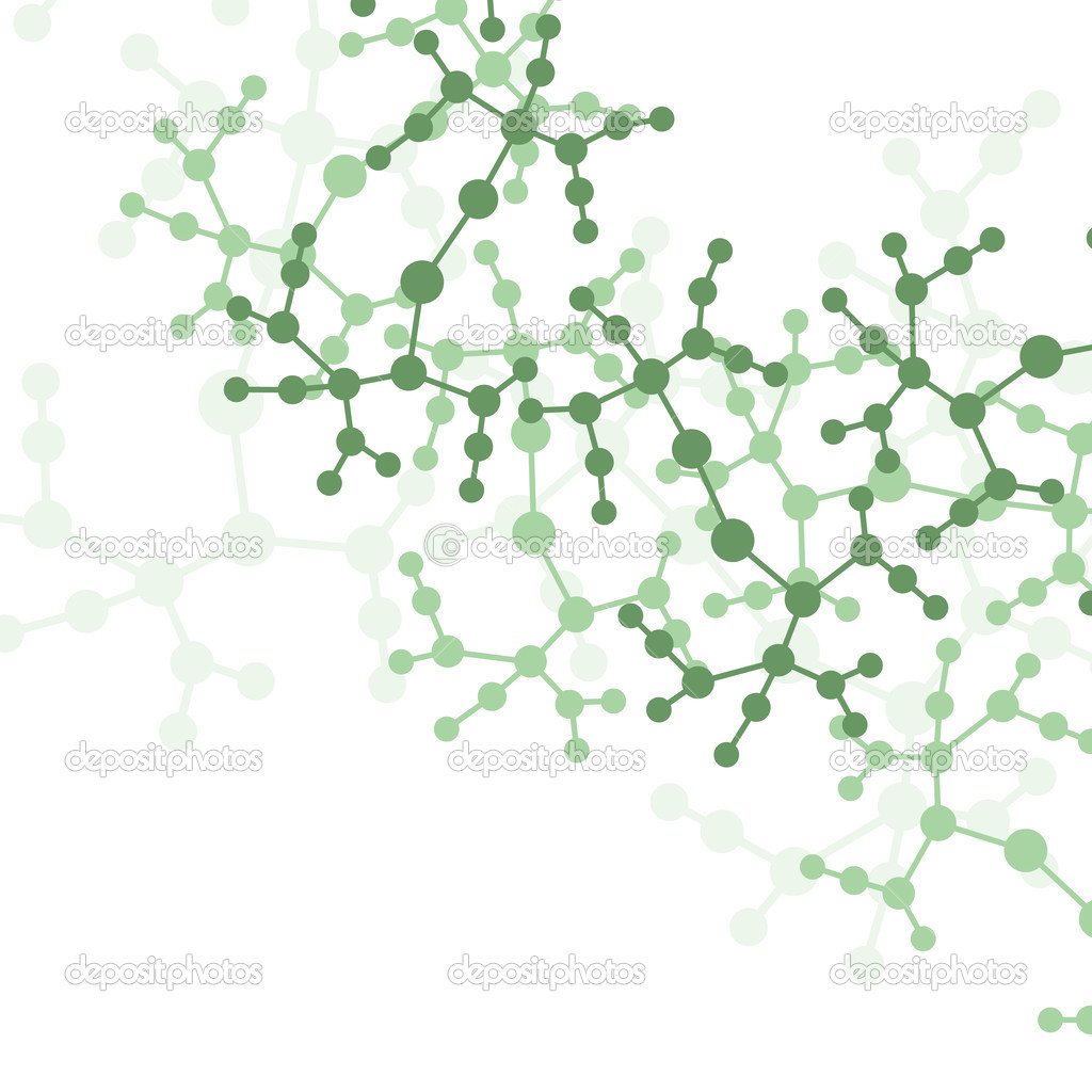 Molecule background, colorful illustration