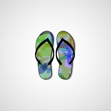 soyut resim üzerinde flip flop