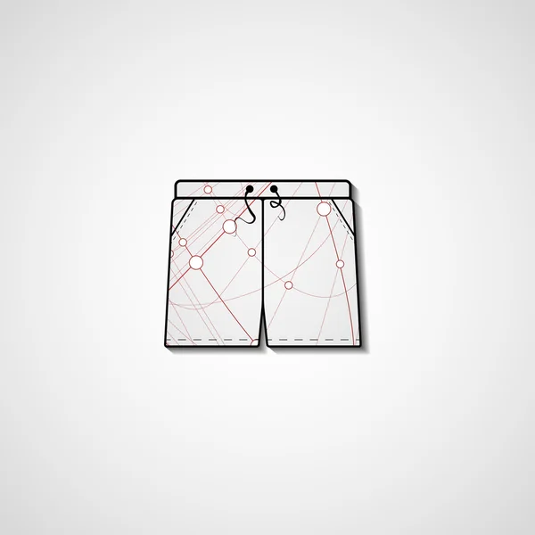 Illustrazione astratta sui pantaloncini — Vettoriale Stock