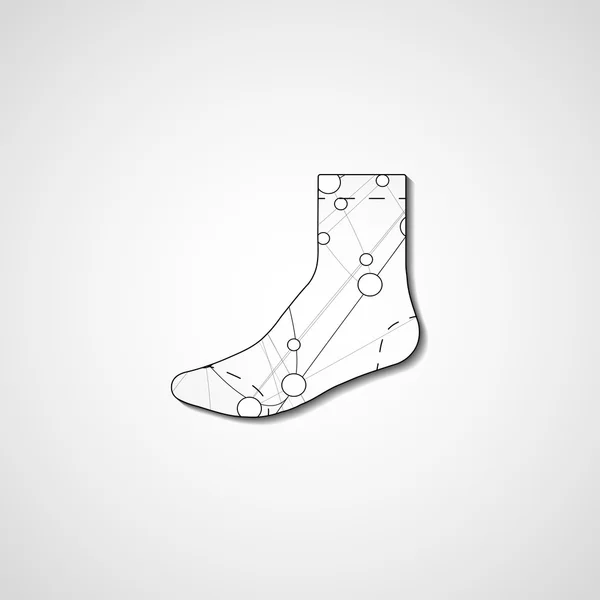 Ilustración abstracta en calcetín — Vector de stock