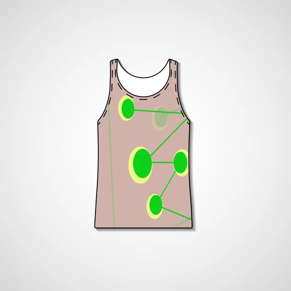 Abstracte illustratie op singlet — Stockvector