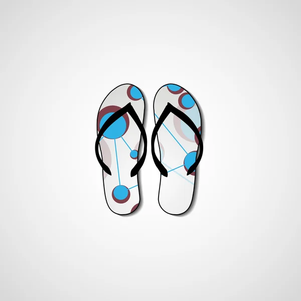 Abstrakta illustrationen på flip flops — Stock vektor