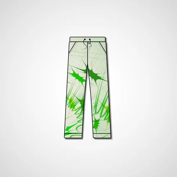 Illustration abstraite sur pantalon — Image vectorielle