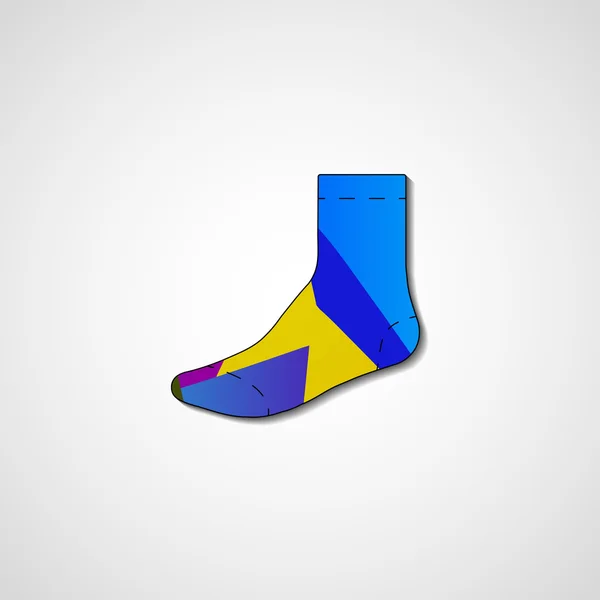 Abstrakte Abbildung auf Socke — Stockvektor