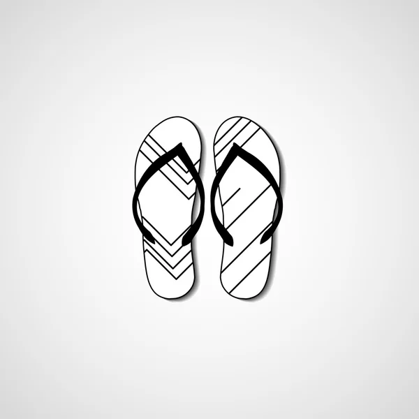 Abstrakta illustrationen på flip flops — Stock vektor