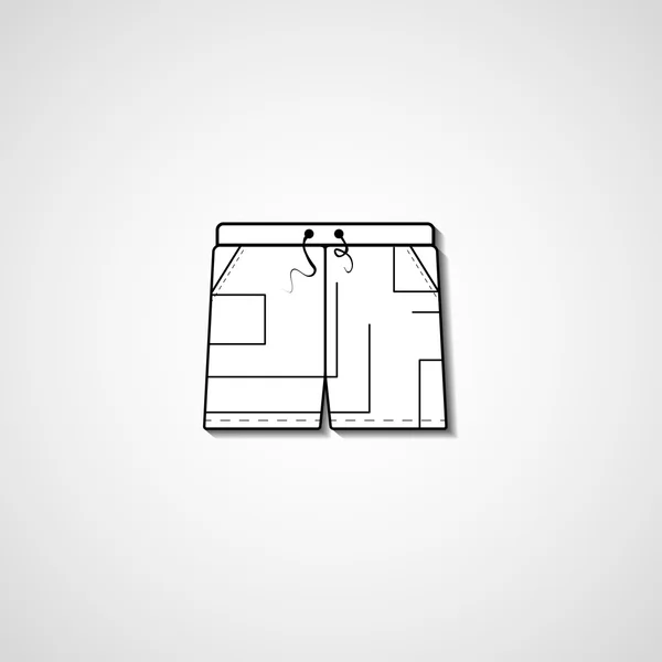 Abstract illustration on shorts — Stock Vector