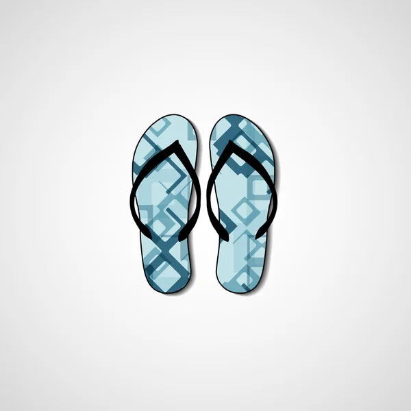 Abstract illustration on flip flops — Stock Vector