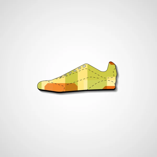 Ilustración abstracta en zapatillas de deporte — Vector de stock