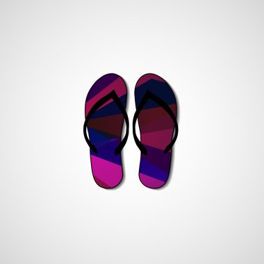 soyut resim üzerinde flip flop