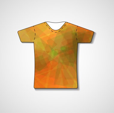 t-shirt üzerinde soyut resim
