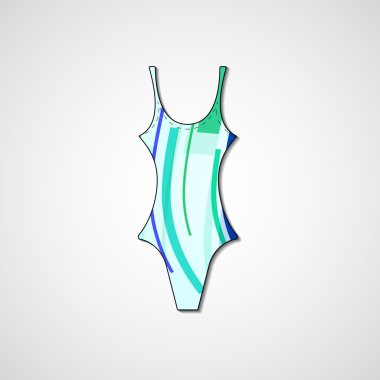 Beyaz arka plan üzerinde izole kadın mayo